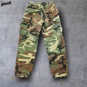 Propper Combat Pants Mens Small Regular Woodland Camo 100% Cotton Cargo Military